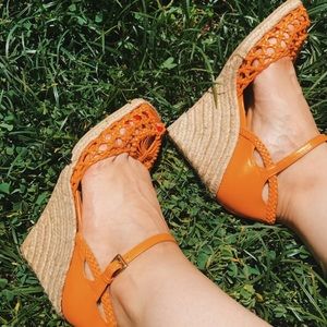 Vintage espadrille wedges 6 - 6.5